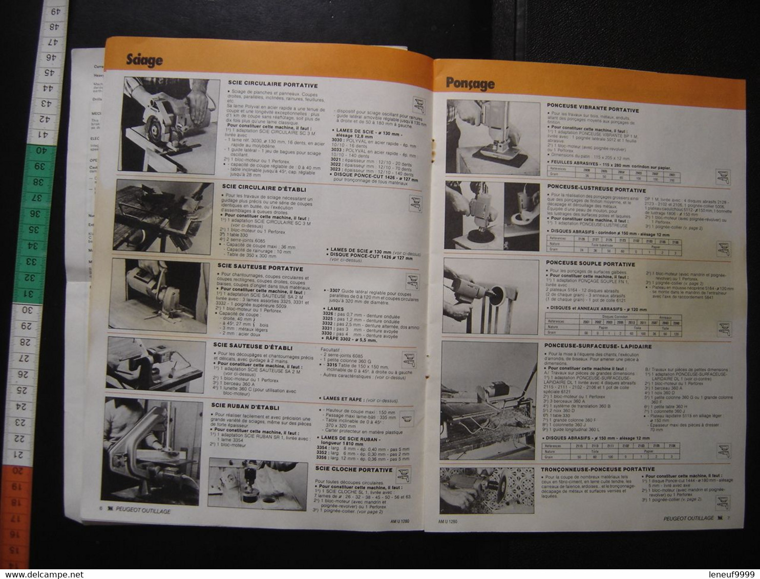 Brochure Publicite PEUGEOT Outillage Perceuses Blocs Moteurs Machines Integrales - Supplies And Equipment