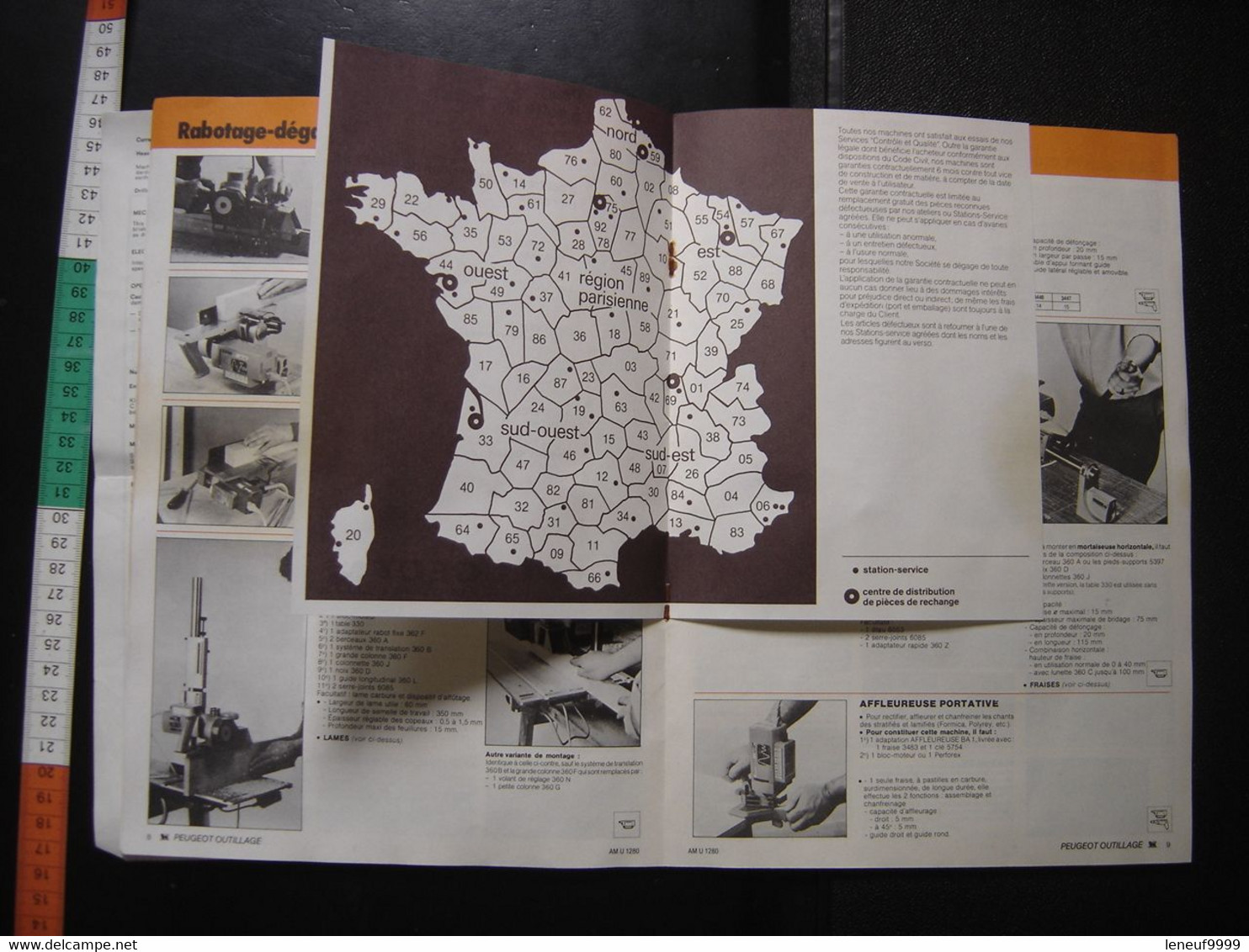 Brochure Publicite PEUGEOT Outillage Perceuses Blocs Moteurs Machines Integrales - Supplies And Equipment