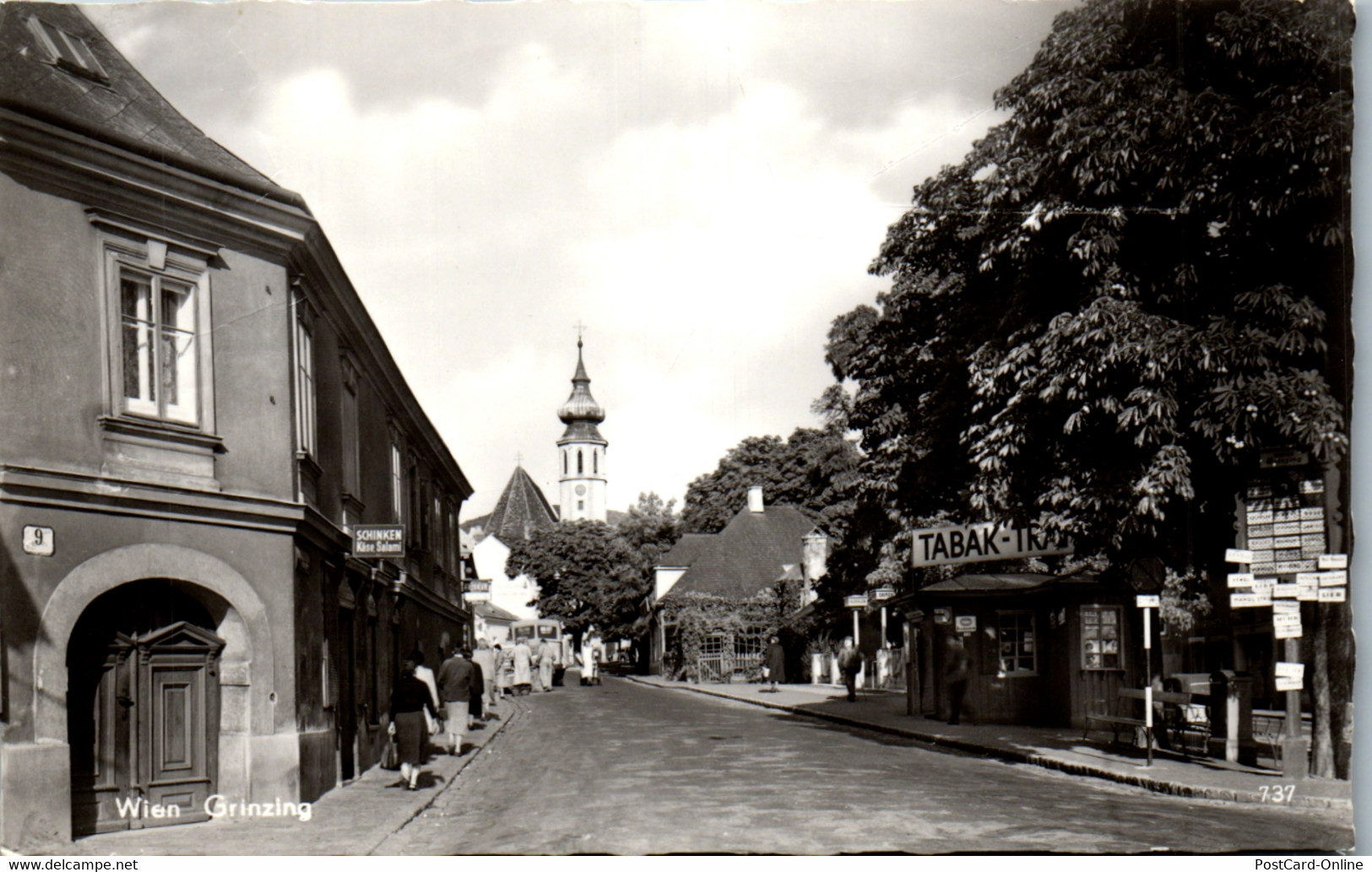 39499 - Wien - Grinzing , Straßenpartie , Tabak Trafik - Gelaufen 1964 - Grinzing