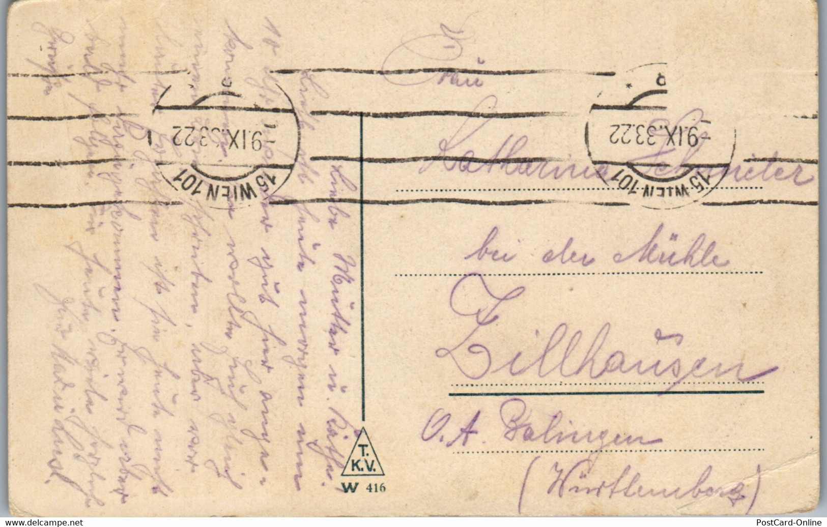 39501 - Wien - Wientalabschluß - Gelaufen 1933 - Enveloppes Privées - Neuves