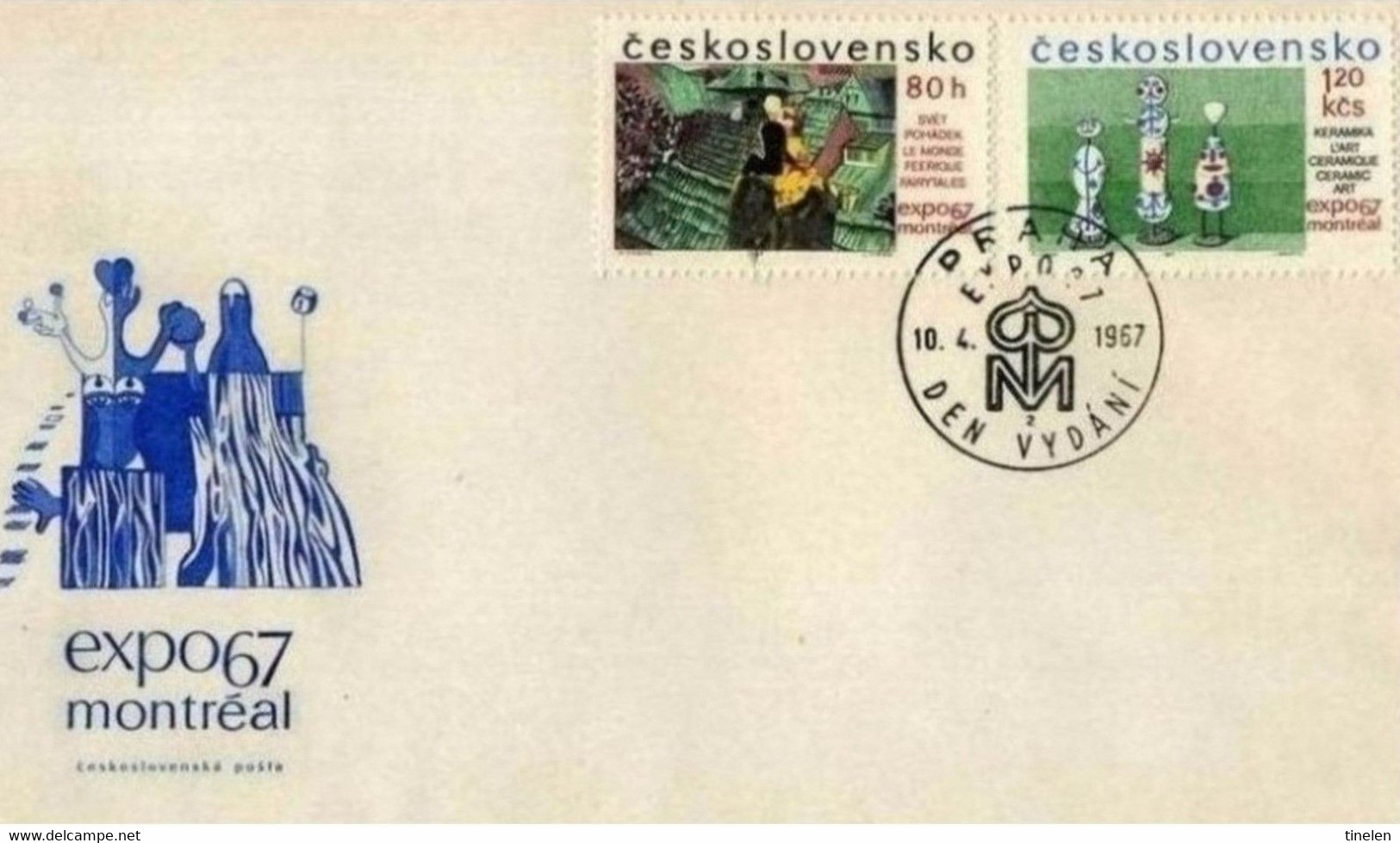 CECOSLOVACCHIA - 10 4 1967 FDC EXPO MONTREAL - 1967 – Montreal (Canada)