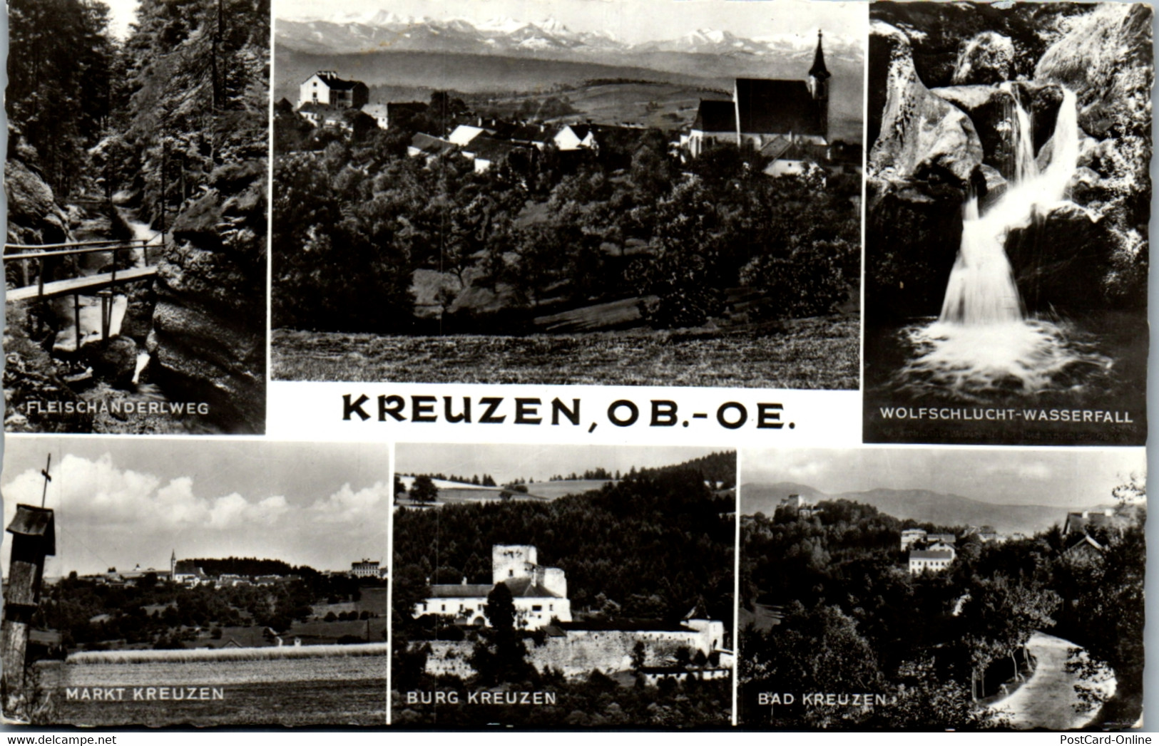 39828 - Oberösterreich - Kreuzen , Fleischanderlweg , Mehrbildkarte - Gelaufen 1966 - Perg