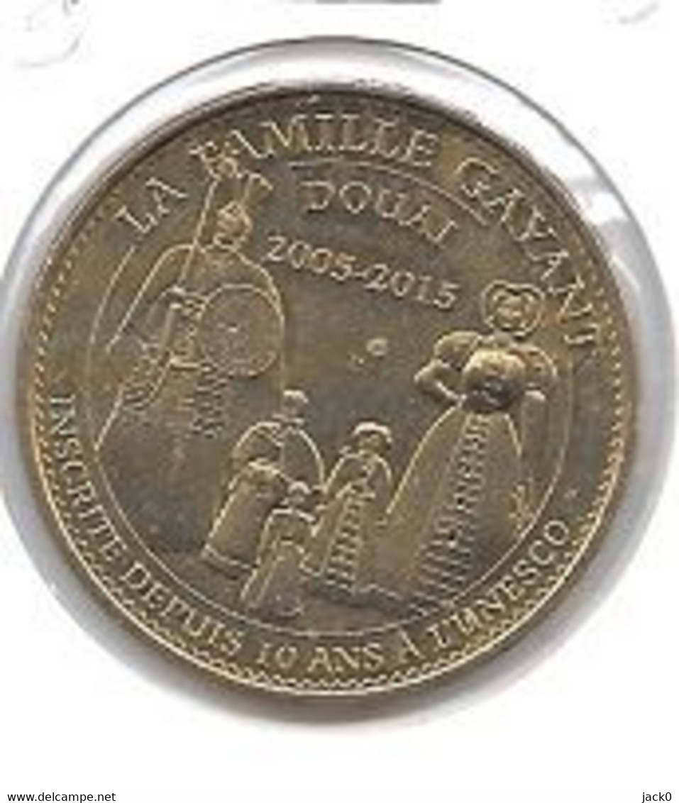 Médaille Touristique, Monnaie De Paris  2015, Ville, LA FAMILLE GAYANT, DOUAI 2005-2015 ( 59 ) Voir Description - 2015