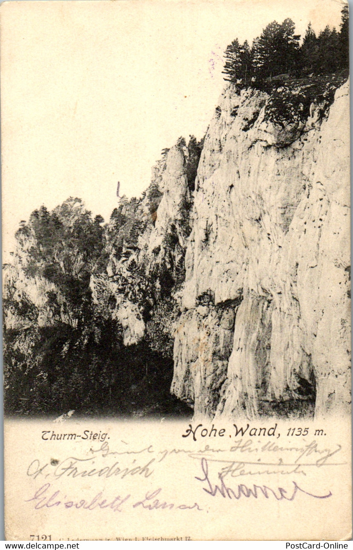 39890 - Niederösterreich - Hohe Wand , Thurm Steig , Turmsteig - Gelaufen - Wiener Neustadt