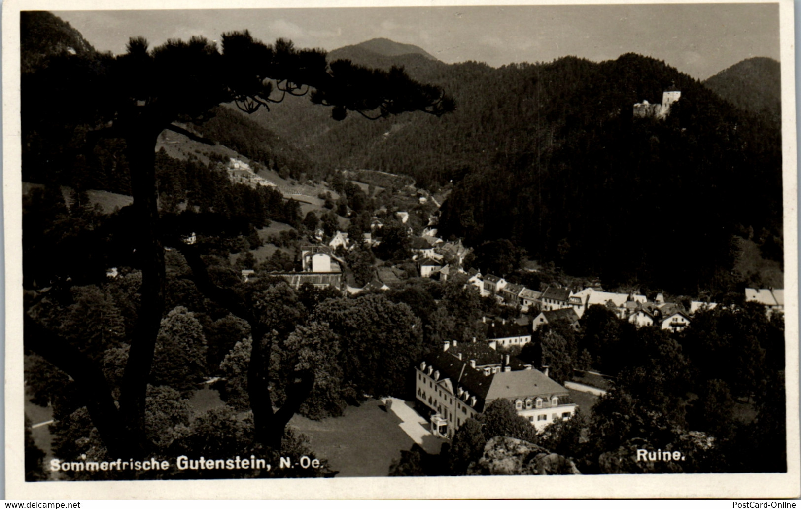 39931 - Niederösterreich - Gutenstein , Ruine , Panorama - Gelaufen 1933 - Gutenstein