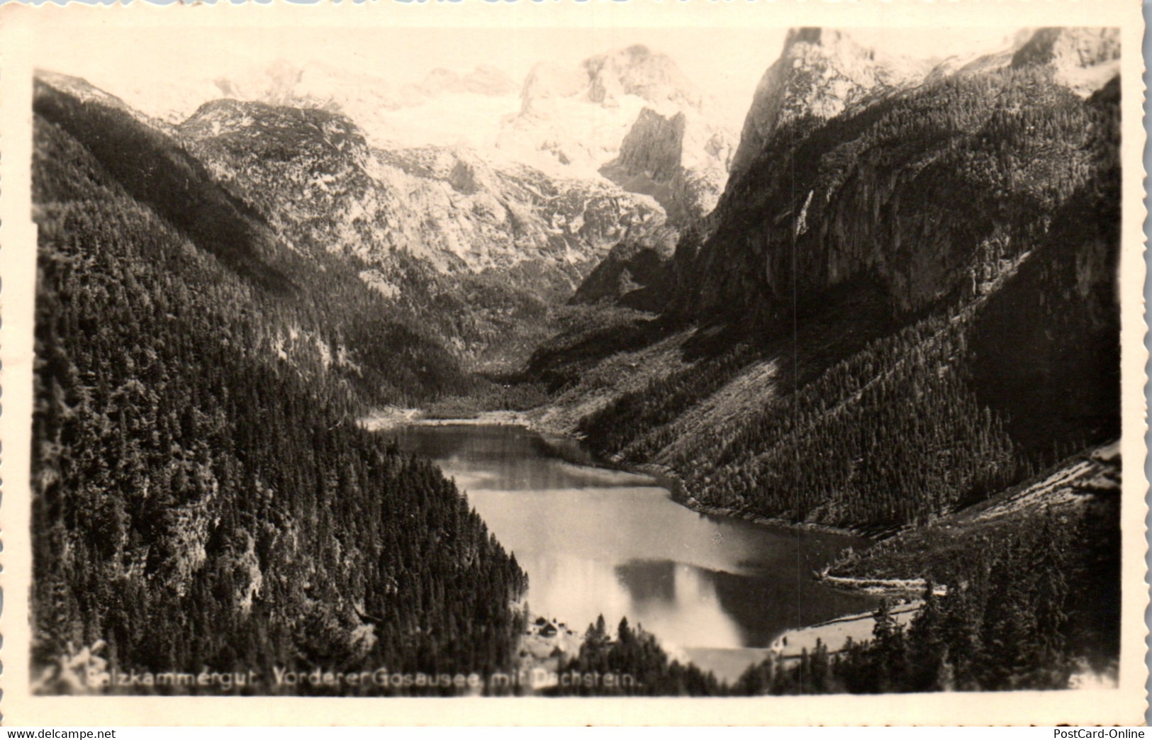 39954 - Oberösterreich - Vorderer Gosausee Mit Dachstein - Gelaufen 1941 - Traun