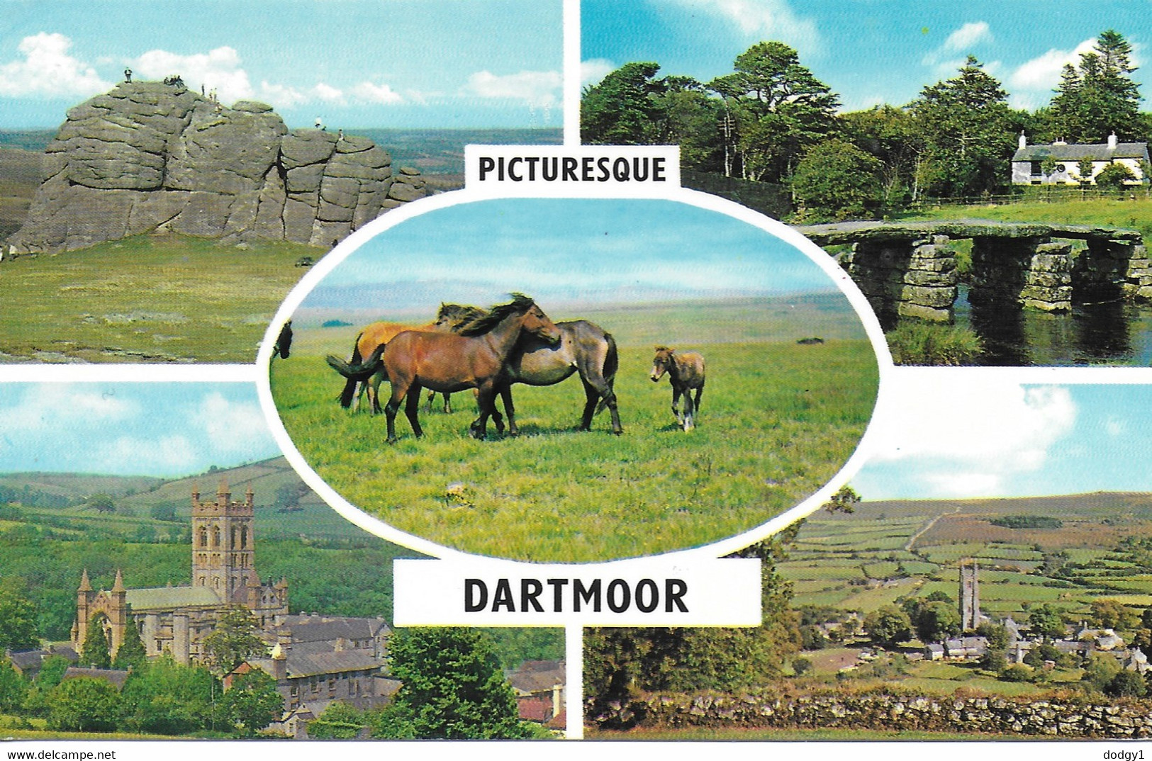 SCENES FROM DARTMOOR, DEVON, ENGLAND. USED POSTCARD Ty3 - Dartmoor