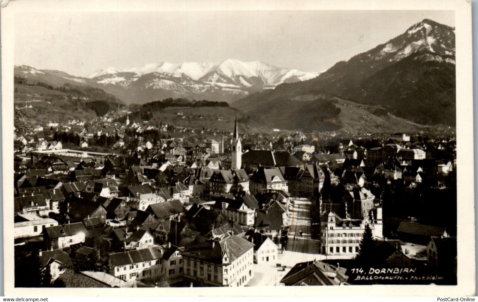 40018 - Vorarlberg - Dornbirn , Panorama , Ballonaufnahme - Gelaufen 1938 - Dornbirn