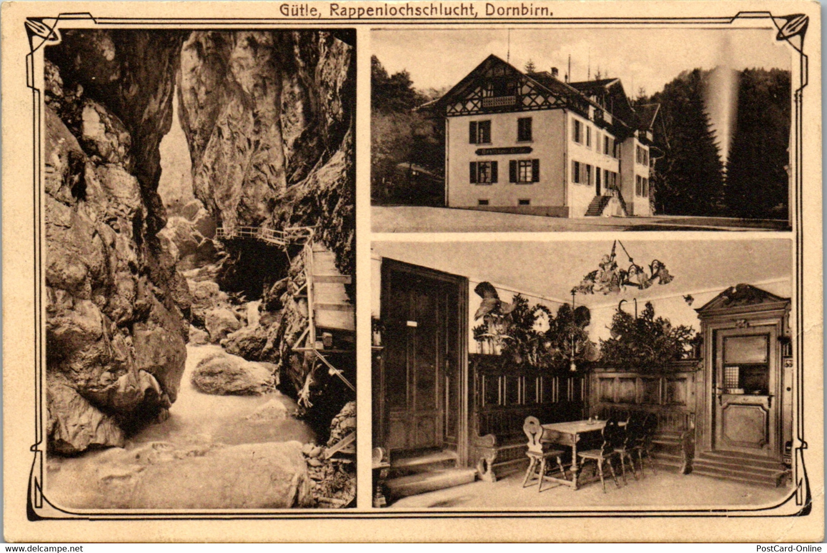 40024 - Vorarlberg - Dornbirn , Gütle , Rappenlochschlucht - Gelaufen 1910 - Dornbirn