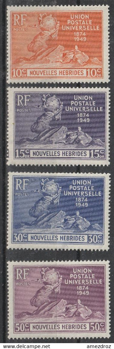 Nouvelles Hébrides 1949 N° 554-603 NMH 75e Anniversaire De L'U.P.U. - Version Française (H21) - Ongebruikt