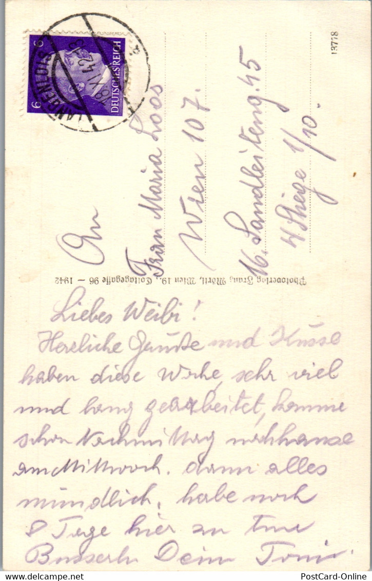 40149 - Niederösterreich - Langenlois , Stadt Cafe - Gelaufen 1942 - Langenlois