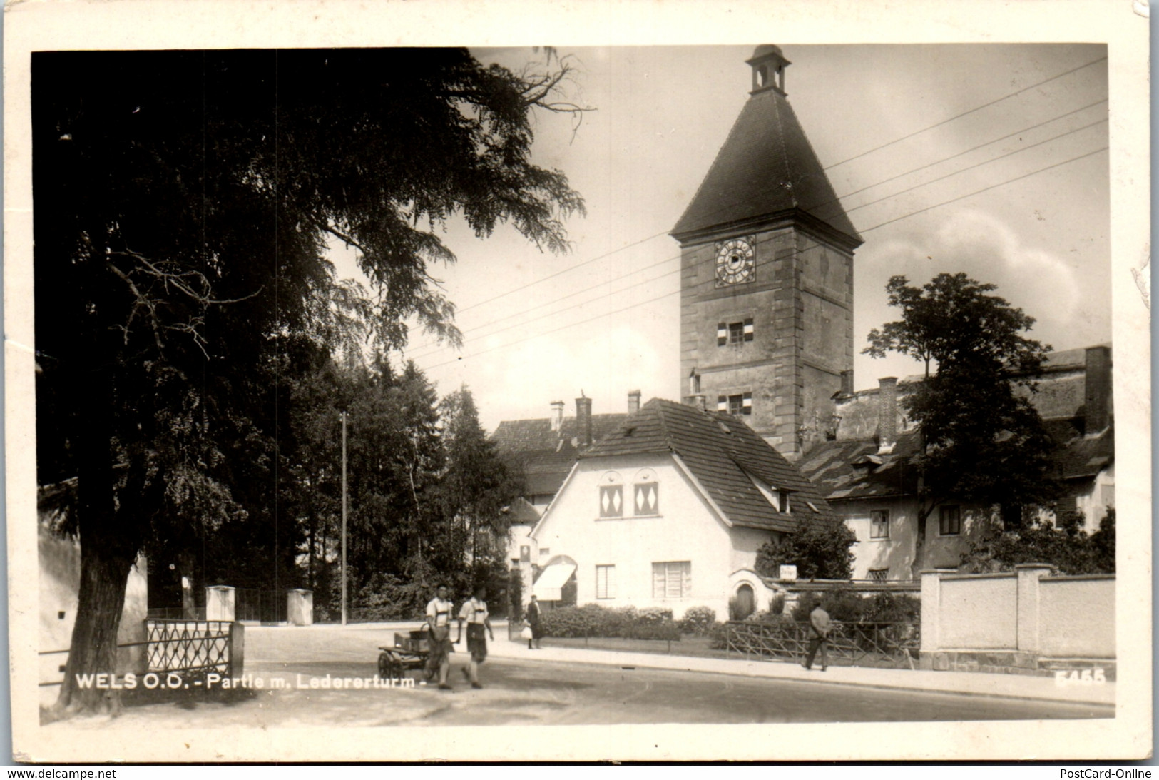 40193 - Oberösterreich - Wels , Partie M Ledererturm - Gelaufen 1941 - Wels