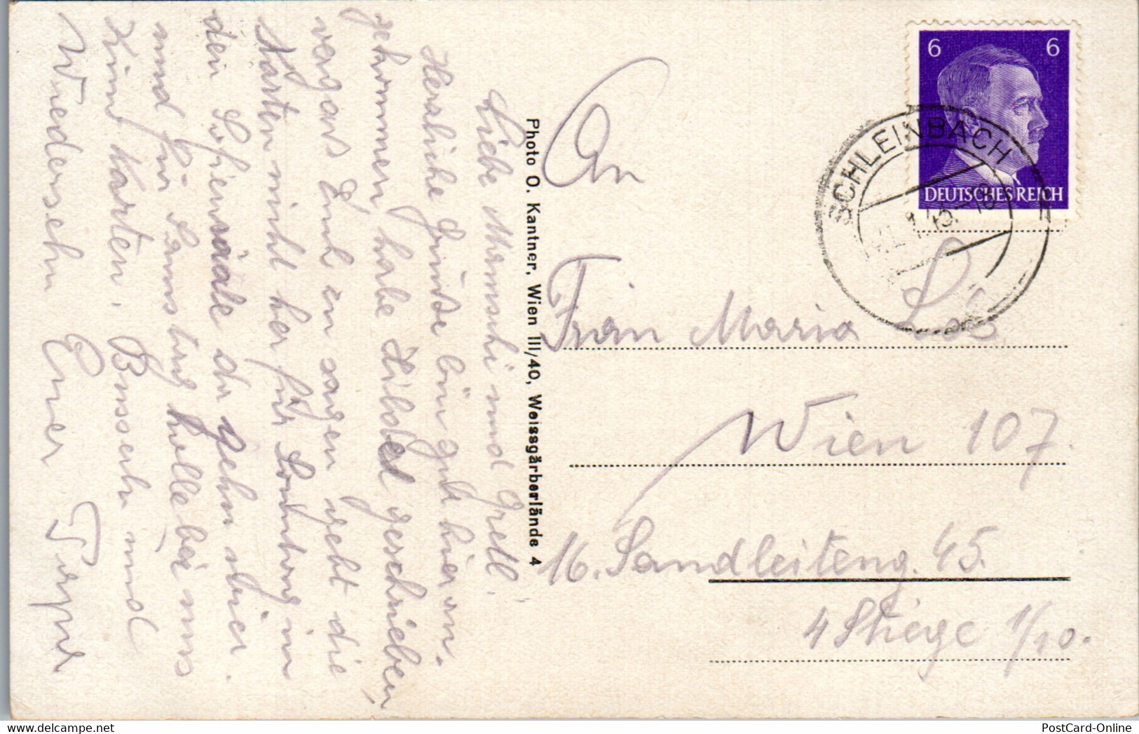 40232 - Niederösterreich - Unter Olberndorf , Post Schleinbach A. D. Ostbahn - Gelaufen 1943 - Mistelbach