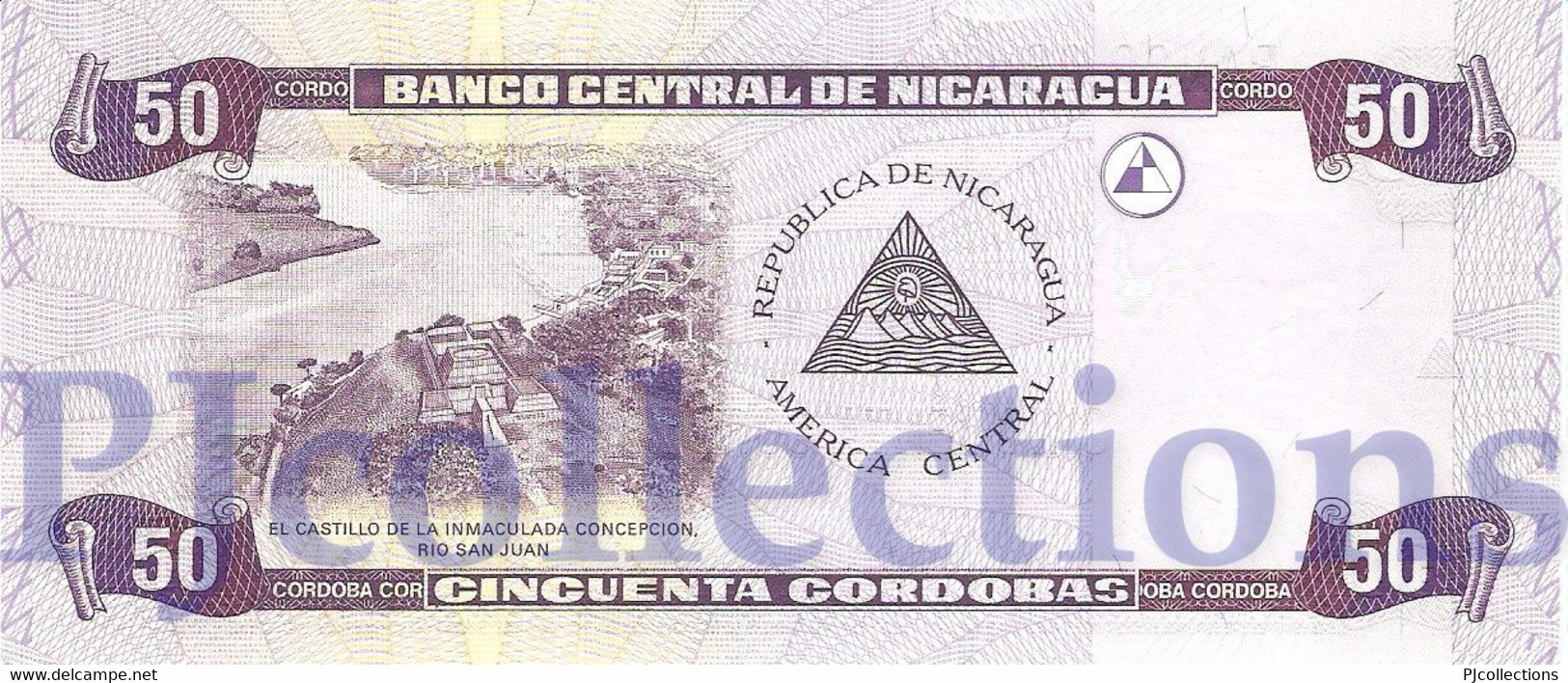 NICARAGUA 50 CORDOBAS 2006 PICK 198 UNC RARE - Nicaragua