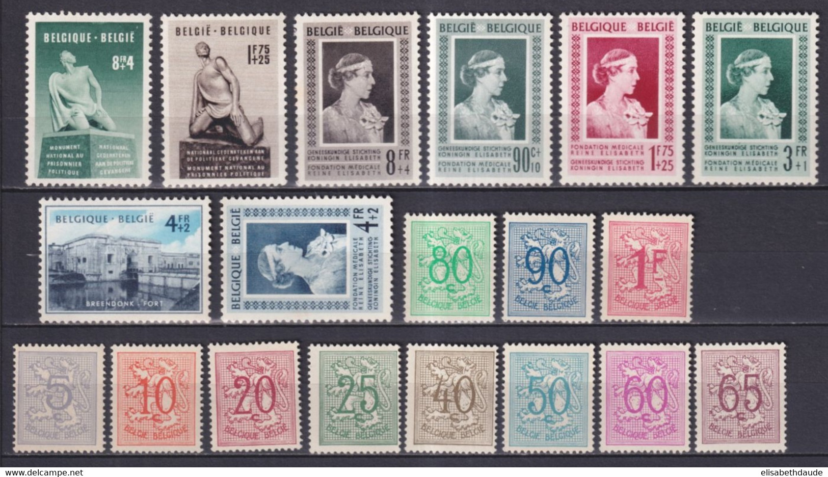 BELGIQUE - 1951 - SERIES COMPLETES YVERT N°849/867 ** MNH - COTE = 203 EUR - Ungebraucht