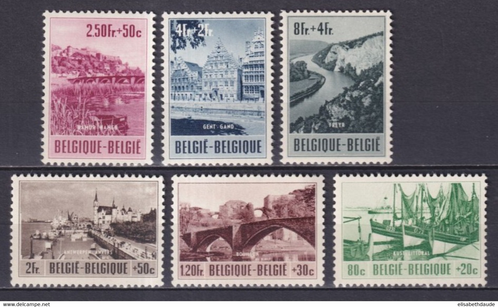 BELGIQUE - 1953 - SERIE COMPLETE YVERT N°918/923 ** MNH - COTE = 85 EUR - Unused Stamps