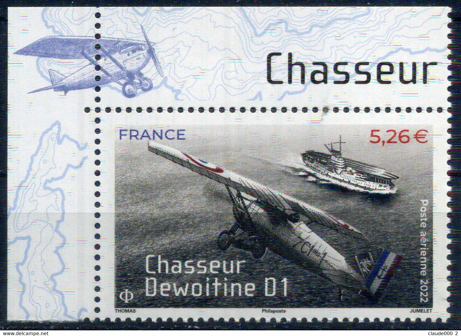 FRANCE CDF PA 86a CHASSEUR DEWOITINE D1 DE FEUILLET NEUF ** - 1960-.... Mint/hinged