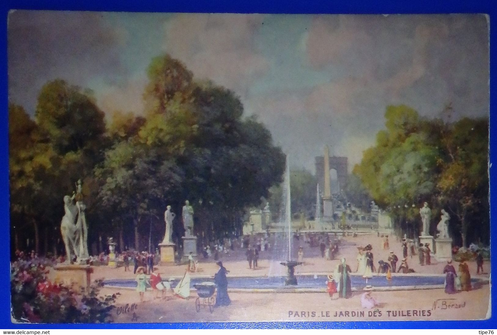 CPA  Fantaisie Raphael Tuck Oilette - Paris Le Jardin Des Tuileries  N. Beraud - Beraud
