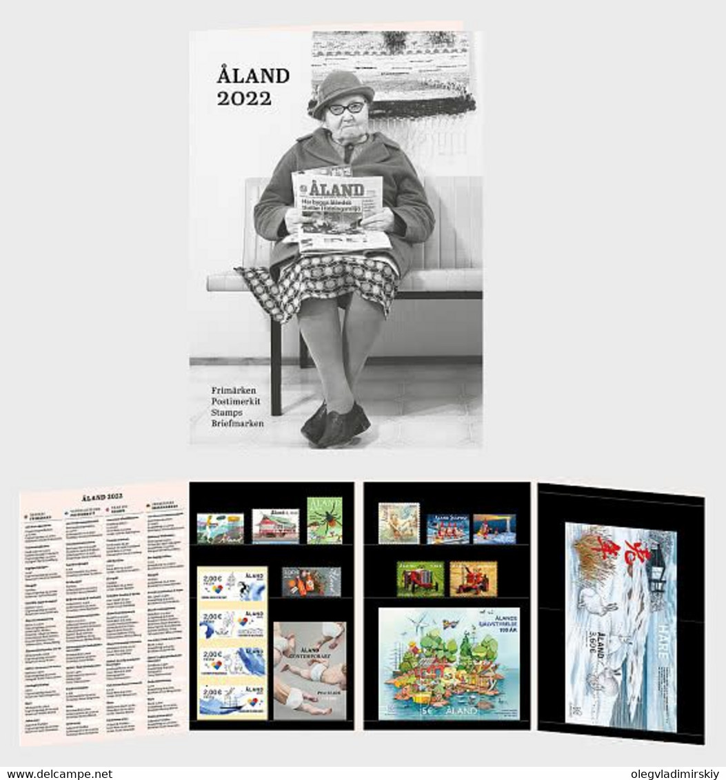 Aland Islands Åland Finland 2022 Year Set Blocks And Stamps - Années Complètes