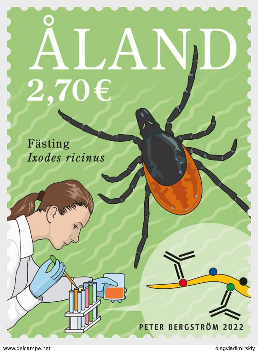 Aland Islands Åland Finland 2022 Tick Borne Disease Research Stamp Mint - Ungebraucht