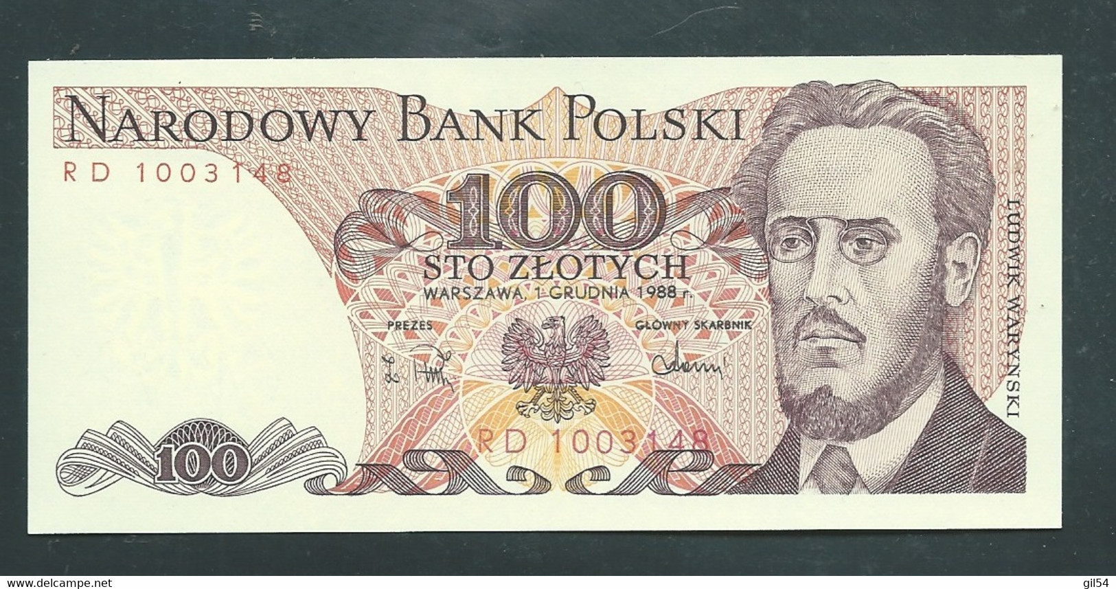 POLOGNE POLAND 100 Zlotych 1988 -  RD 1003148   Laura 8308 - Poland
