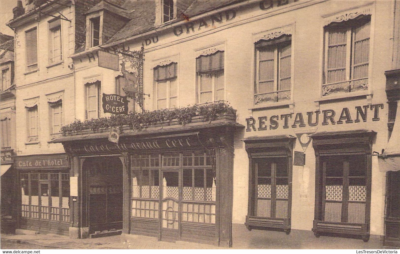 CPA France - Seine Maritime - Neufchâtel En Bray - Hôtel Du Grand Cerf - Cl. Caignard Et Gorin - Cave Et Restaurant - Neufchâtel En Bray