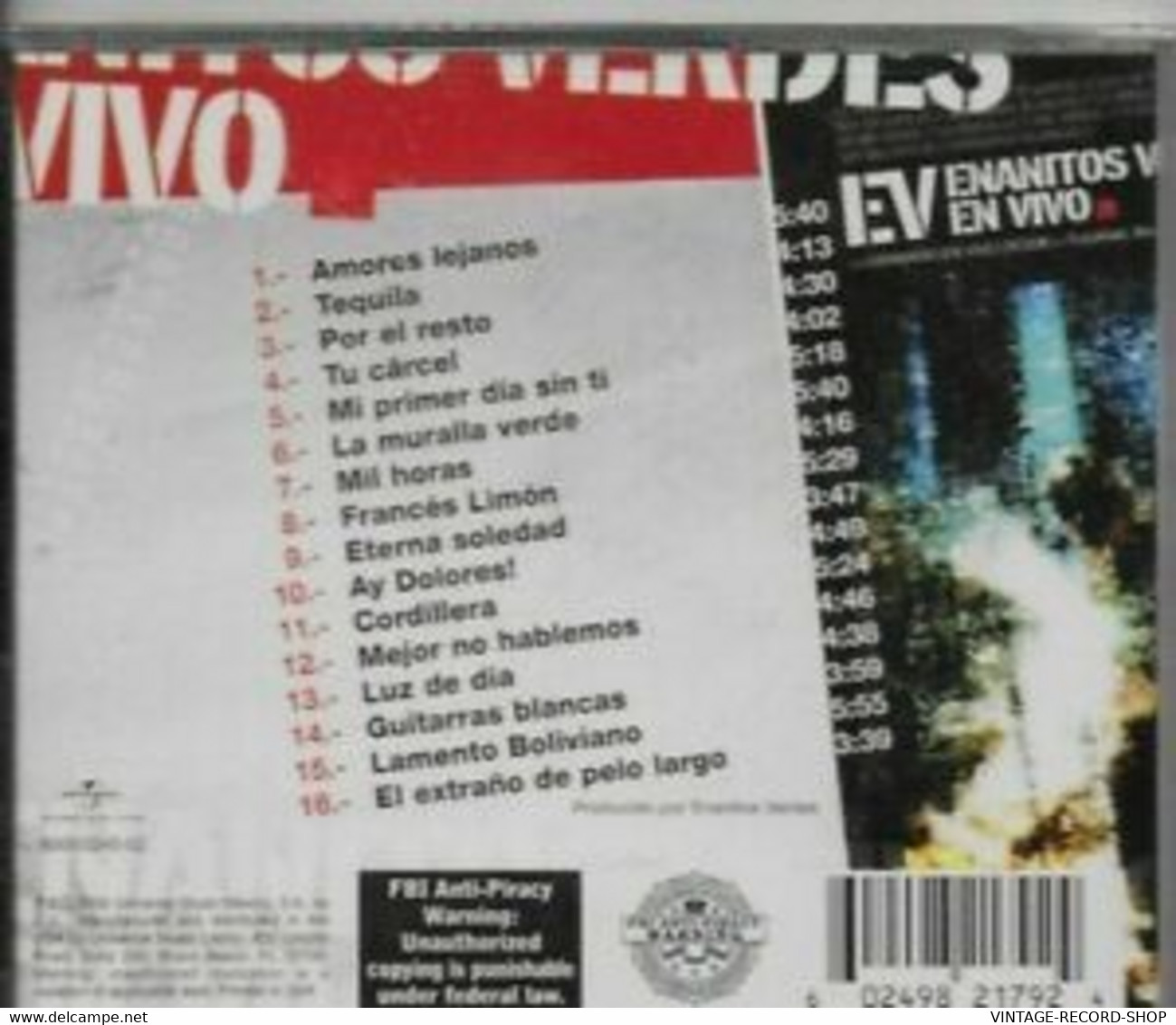 ENANITOS VERDES EN VIVO-EV-UNIERSAL MUSIC MEXICO 2004-GRABADO EN VIVO DESDE - Musiques Du Monde