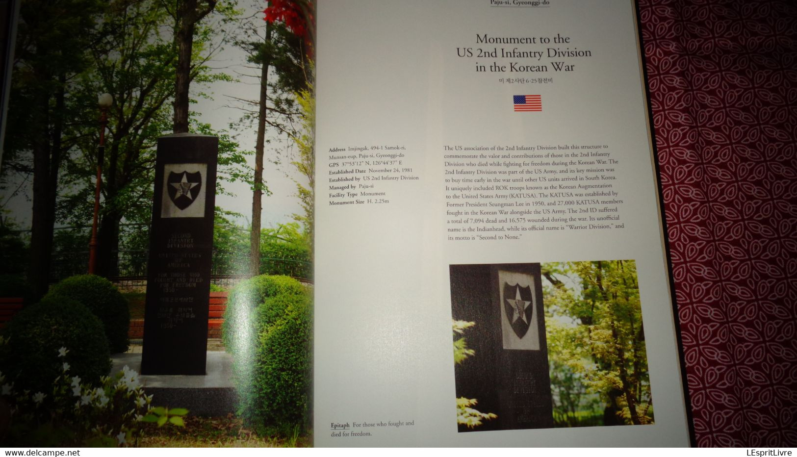 KOREAN WAR Mémorials in Pictures Word War Guerre Corée Mémorial Cimetière US Army Etats Unis France Belgique Afrique UK