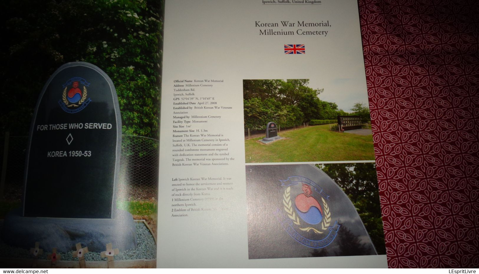 KOREAN WAR Mémorials in Pictures Word War Guerre Corée Mémorial Cimetière US Army Etats Unis France Belgique Afrique UK