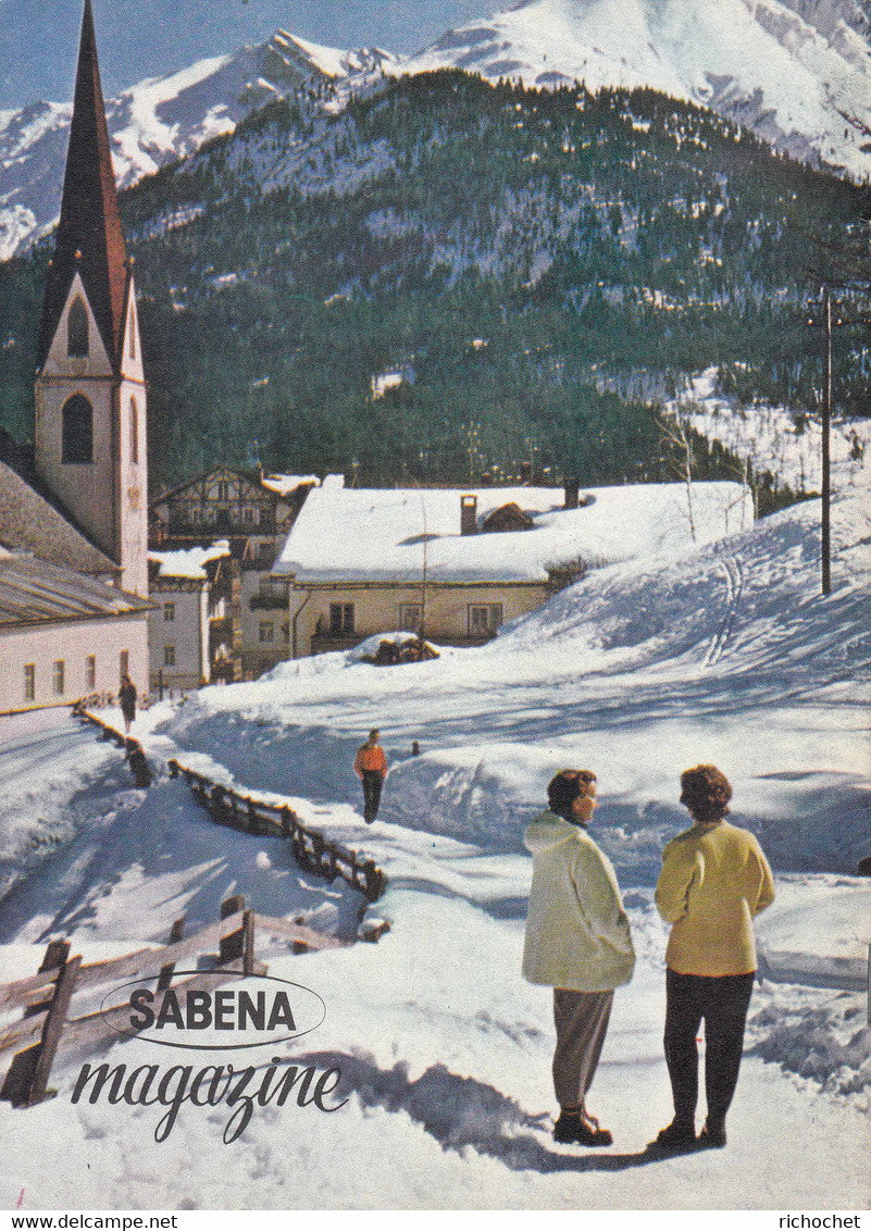 Magazine SABENA, Revue Mensuelle N°16, Février 1959 , Editorial Vacances Sports D'hiver - (34 Pages-forma 13x18) - Aviation