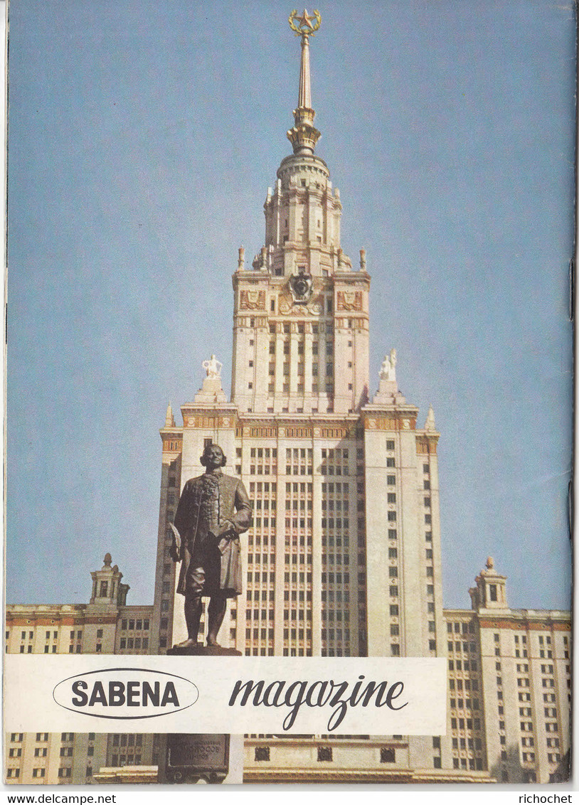 Magazine SABENA, Revue Bimestrielle N°25, Mai 1960 , Editorial De L'URSS - (34 Pages-forma 13x18) - Aviation