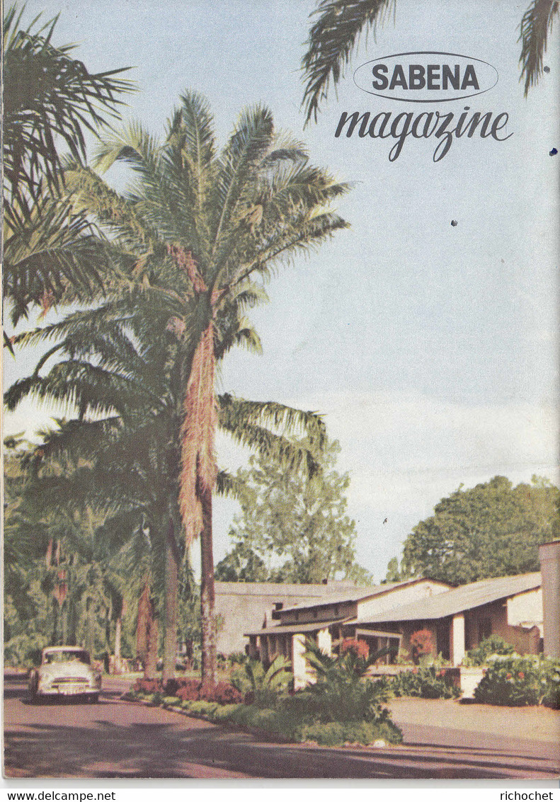 Magazine SABENA, Revue Mensuelle N°6, 1959 , Editorial Du Congo - (34 Pages-forma 13x18) - Aviation