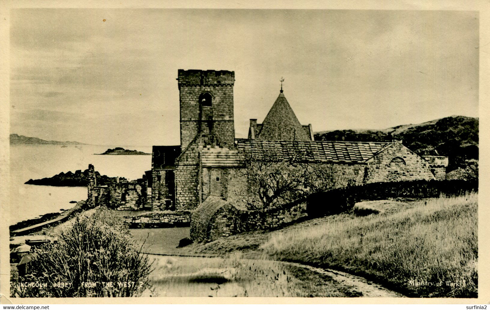 FIFE - INCHCOLM ABBEY FROM THE WEST RP Fif47 - Fife