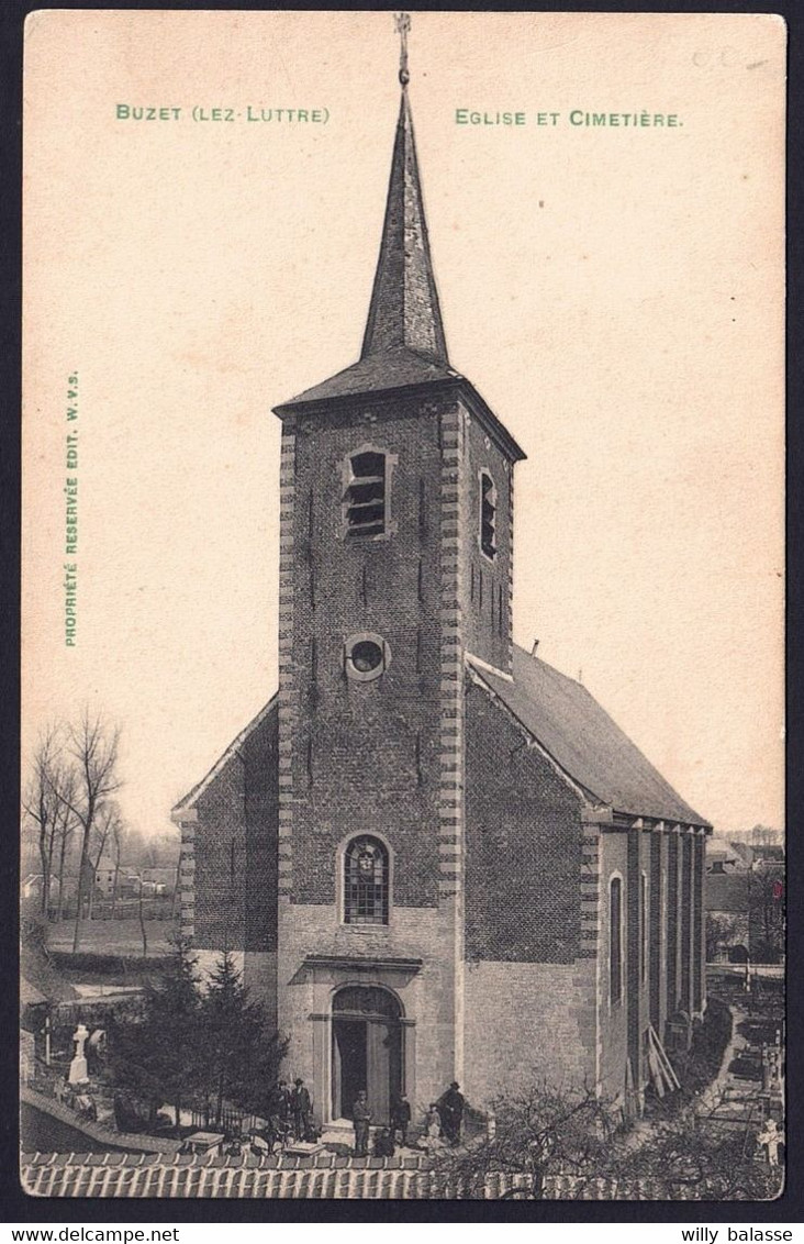 +++ CPA - BUZET LEZ LUTTRE - Eglise Et Cimetière // - Pont-a-Celles