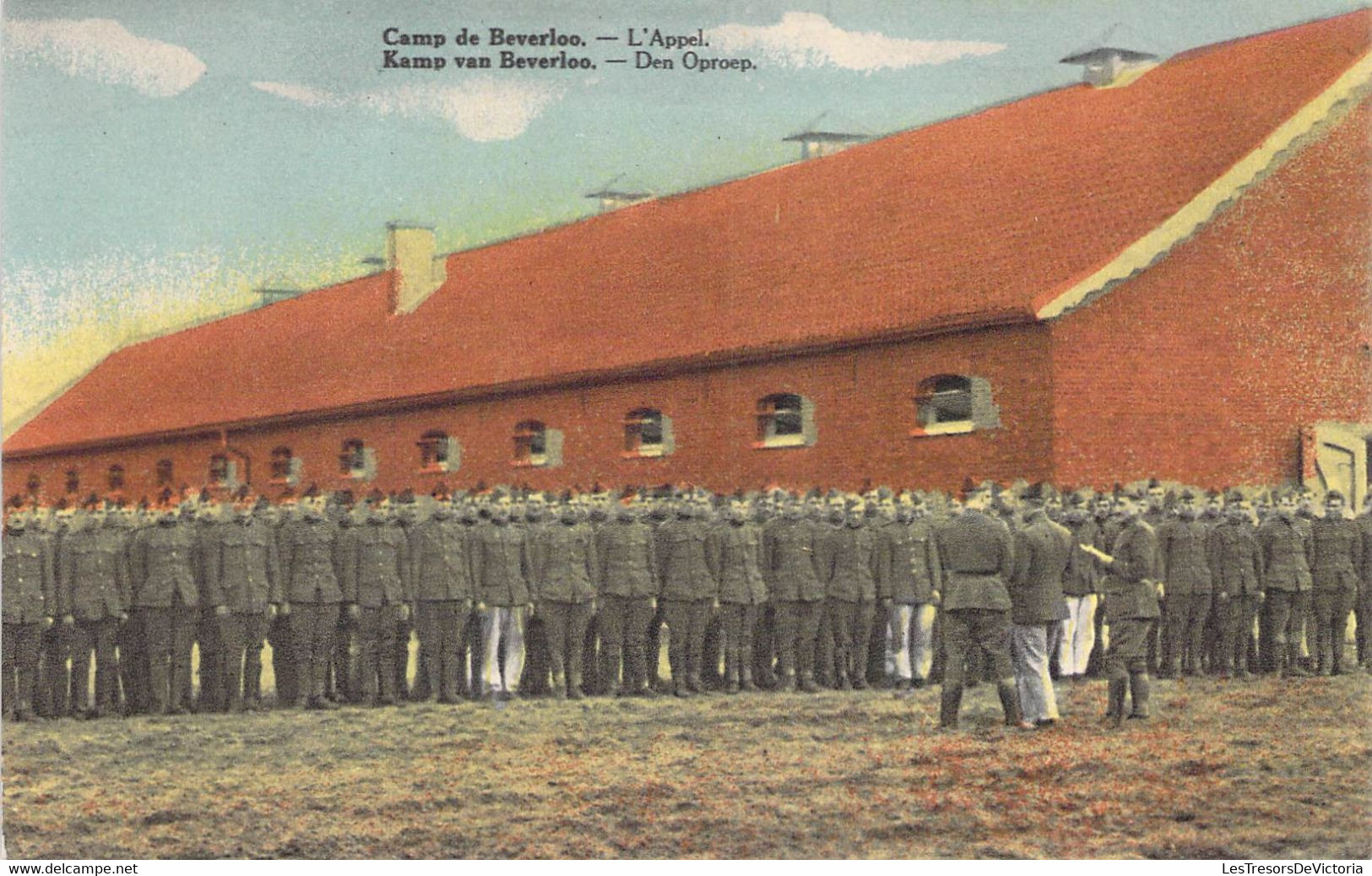 CPA Belgique - Limbourg - Camp De Beverloo - L'Appel - Edition Loosvelt Adeline Bourg - Colorisée - Militaire - Soldat - Sonstige & Ohne Zuordnung