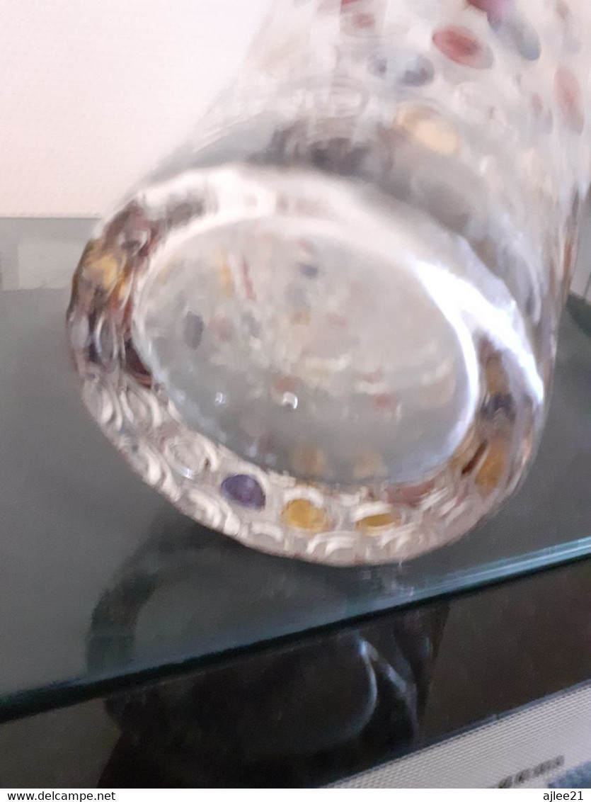 Vase Optique/ Bonbonniere Vintage. Bosk Sklo. Czech Glass. - Vazen