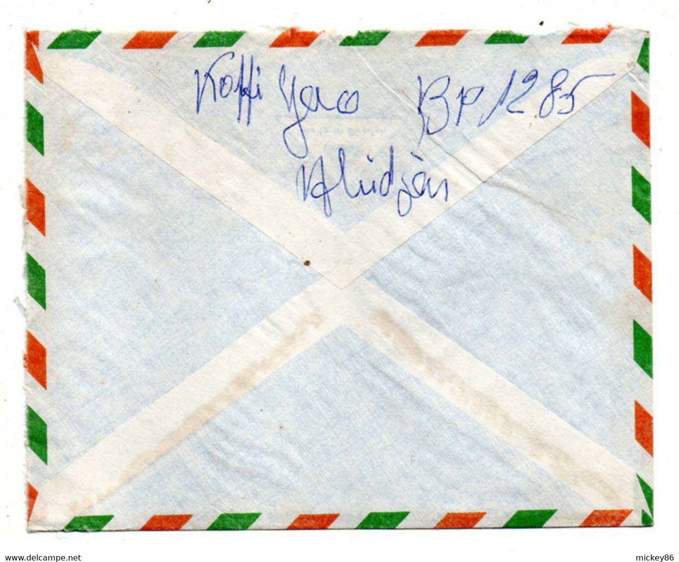 Côte D'Ivoire -1968 - Lettre  ABIDJAN R.P   Pour Besançon-25--tp  Oiseau   Seul Sur Lettre....cachet. Mécanique - Ivory Coast (1960-...)