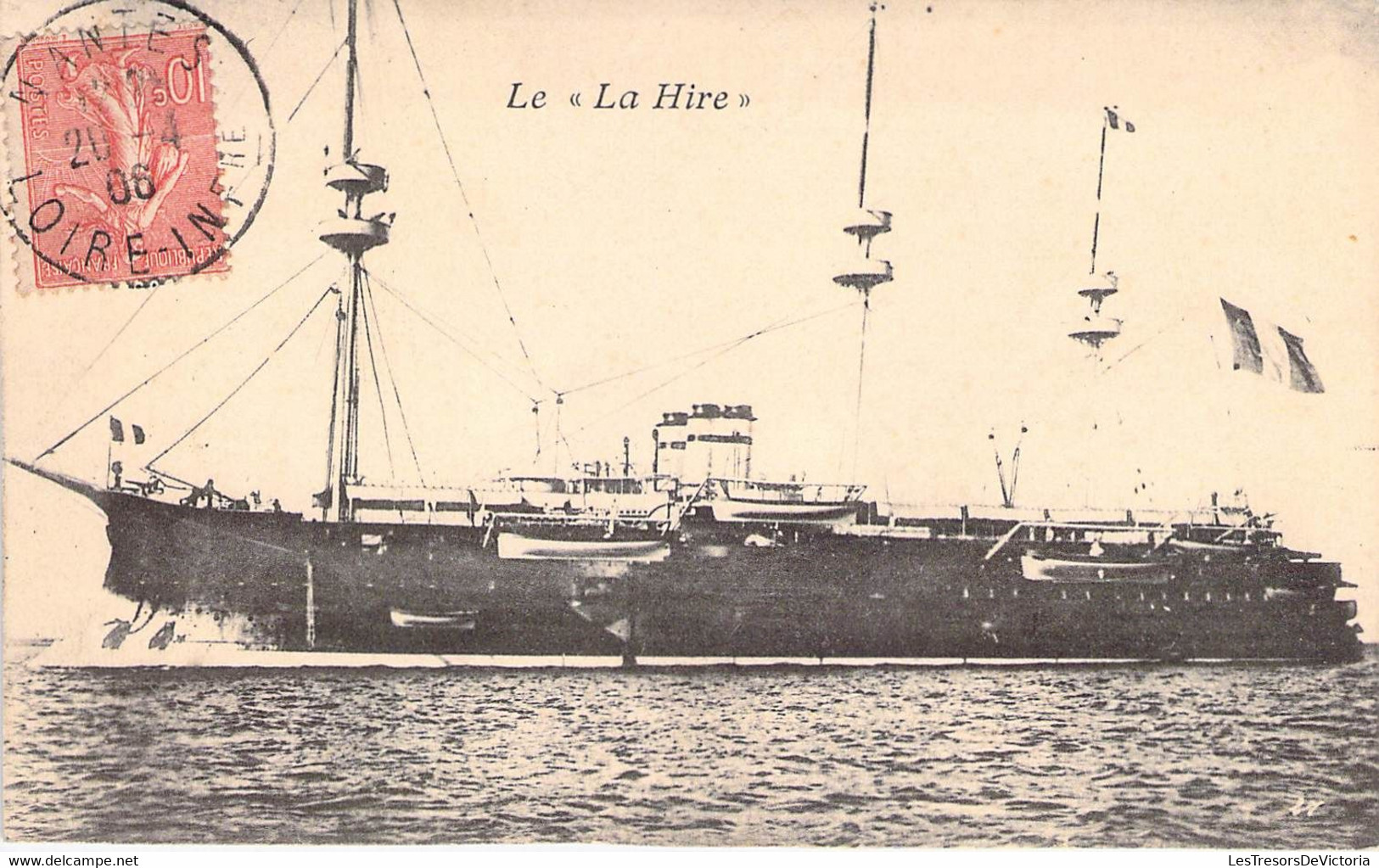 CPA Transport - Bateau - Paquebot - Le La Hire - Oblitérée Loire Inférieur Nantes Avril 1906 - Paquebots