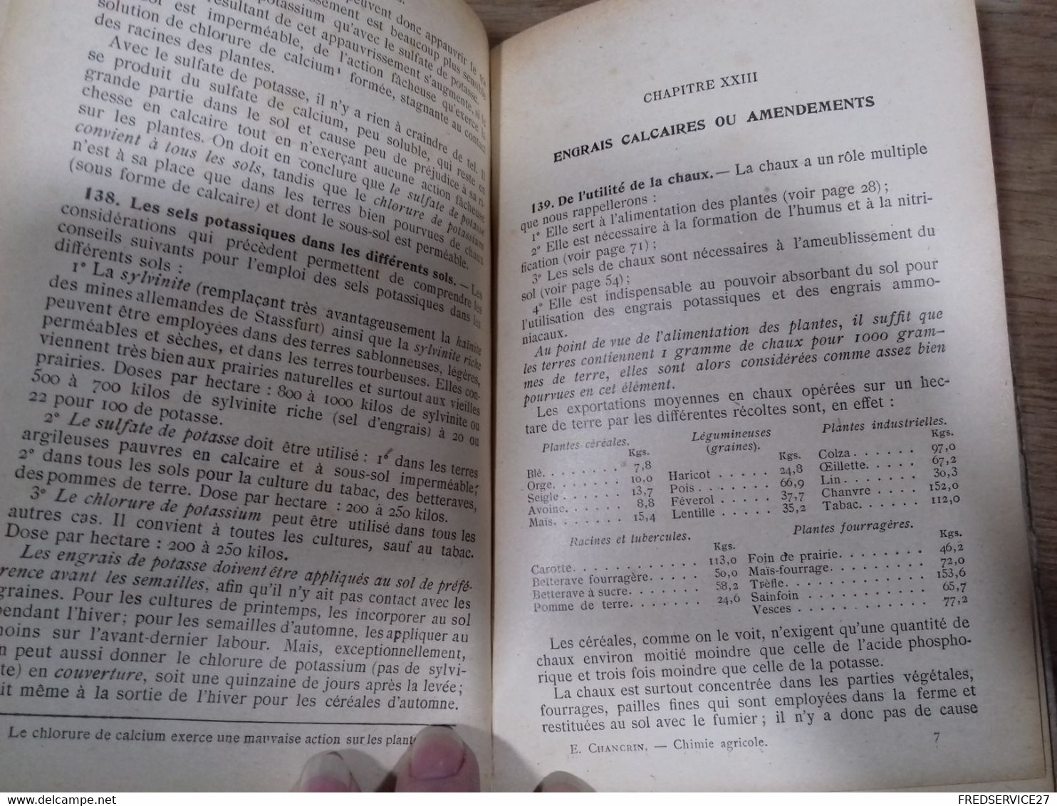 43  //   ENCYCLOPEDIE DES CONNAISSANCES AGRICOLES    CHIMIE AGRICOLE   HACHETTE - Encyclopaedia