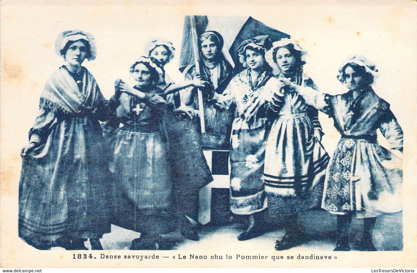 CPA Folklore - France - Danse Savoyarde - Le Nano Chu Lo Pommier Que Se Dandinave - Phot. Grimal Chambéry - Danze