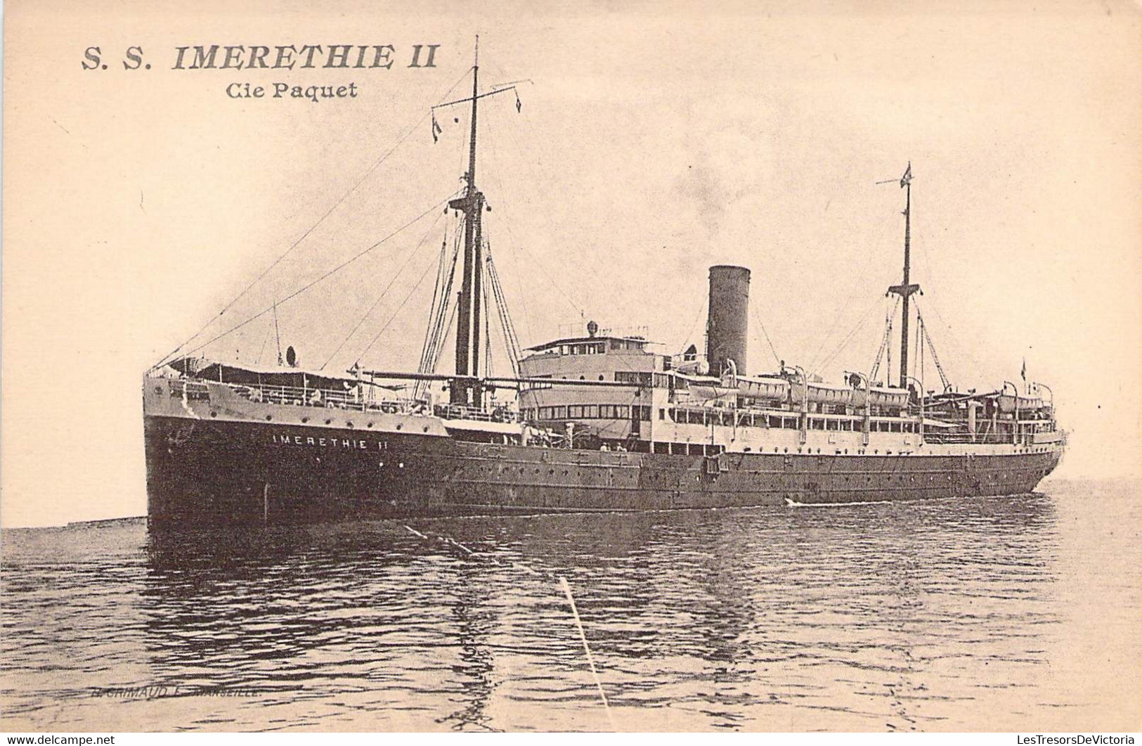 CPA Transport - Bateau - S. S. Imerethie II - Cie Paquet - H. Grimaud Edit. - Marseille - Mer - Navire - Paquebote