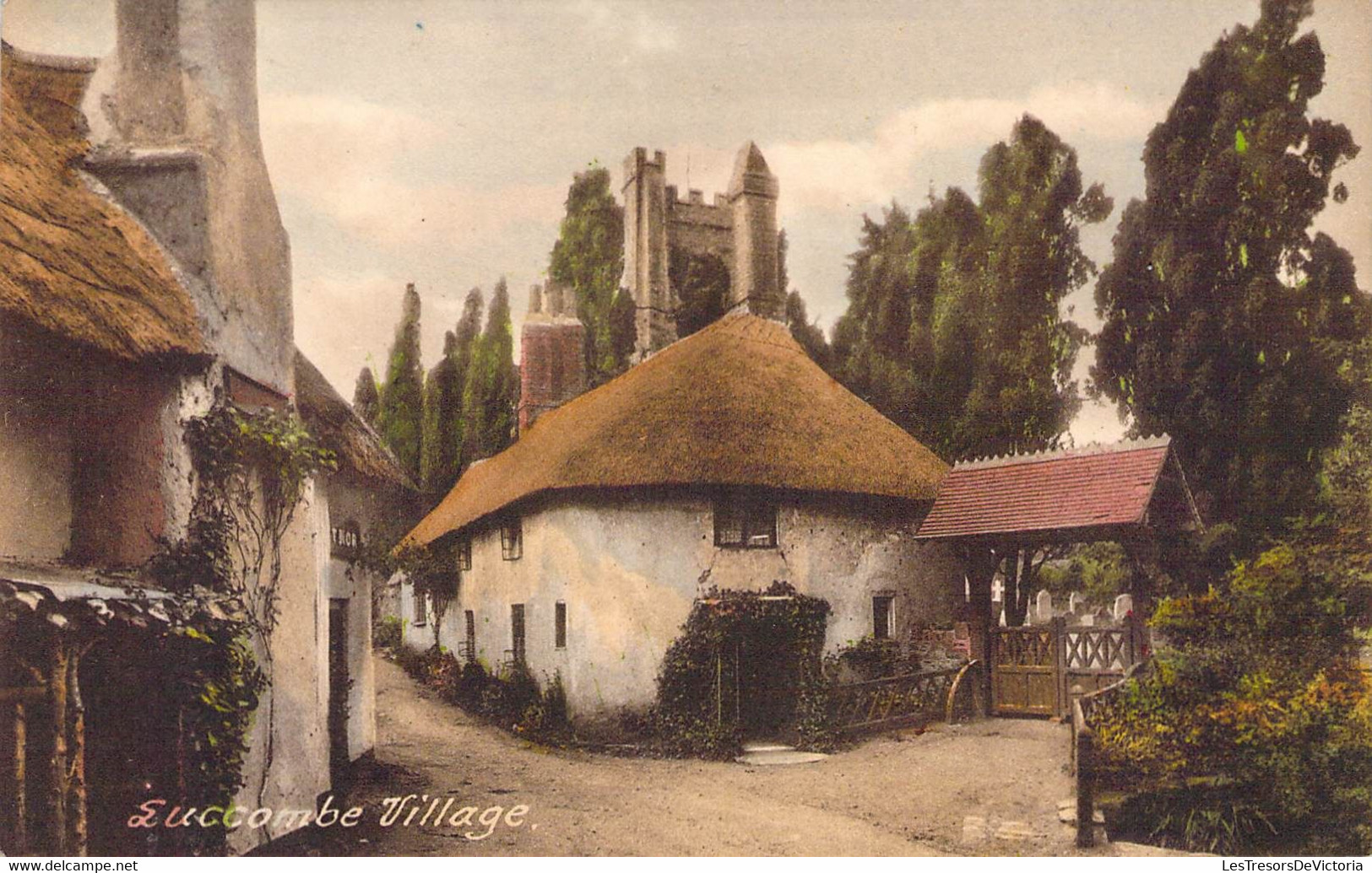 CPA France - Succombe Village - F. Frith & Co - Colorisée - Cour - Toit De Chaume - Otros & Sin Clasificación