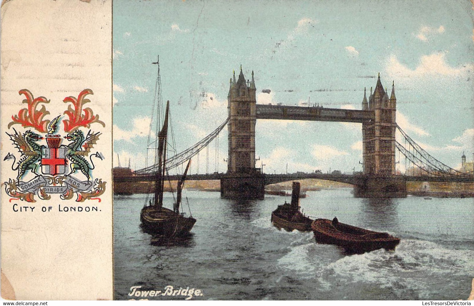 CPA Royaume Uni - City Of London - Londres - Tower Bridge - S. Hildesheimer & Co. - Heraldic Series - Oblitérée 1909 - Sonstige & Ohne Zuordnung