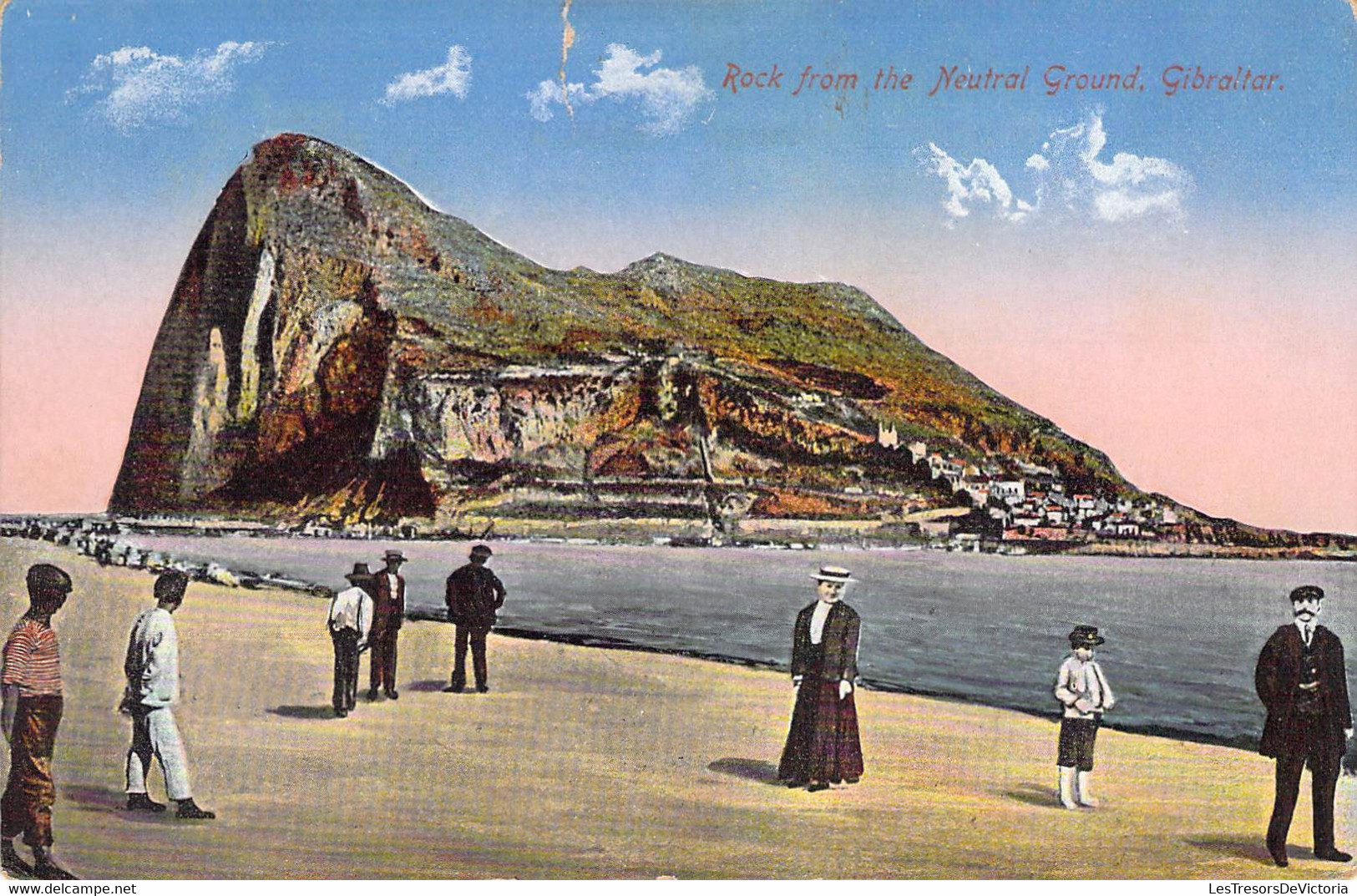 CPA Royaume Uni - Gibraltar - Rock From The Neutral Ground - Benzaquen & Co. - Illustration - Colorisée - Animée - Côte - Otros & Sin Clasificación