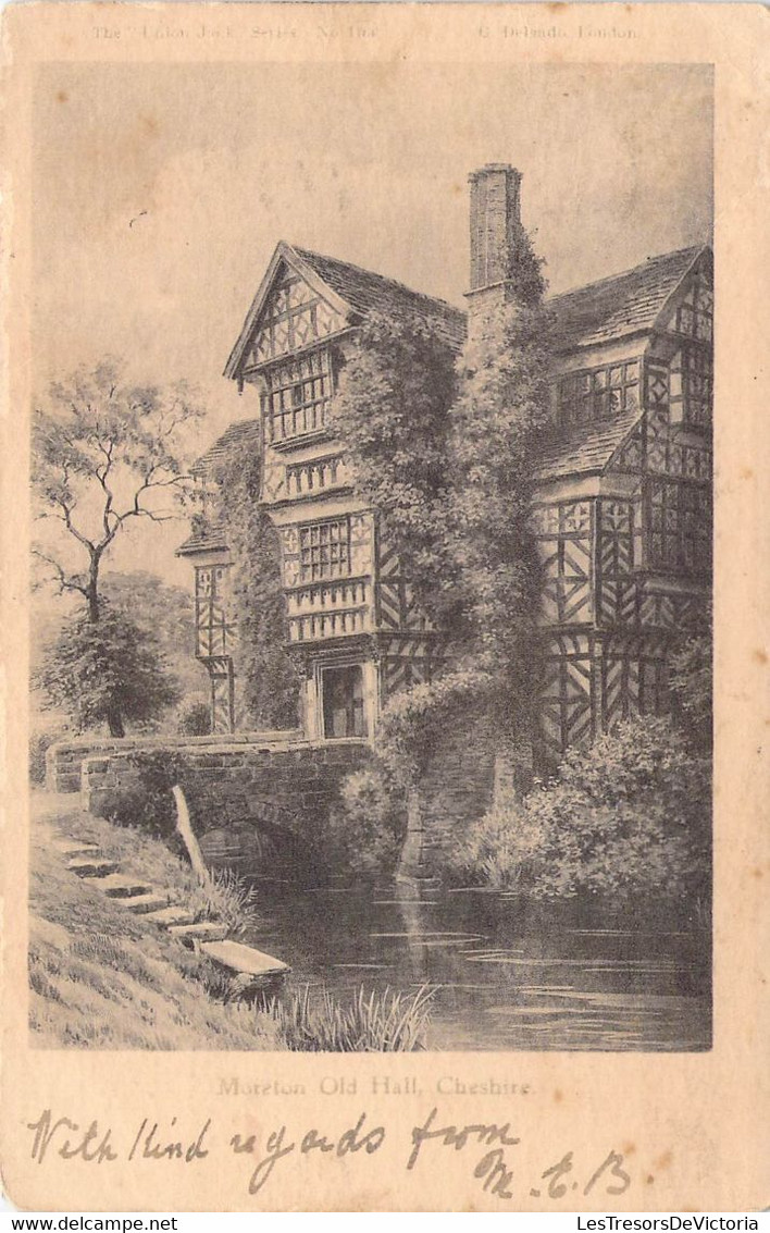 CPA Royaume Uni - Angleterre - Cheshire - Moreton Old Hall - C. Delgado - Union Jack Series - Illustration - Otros & Sin Clasificación