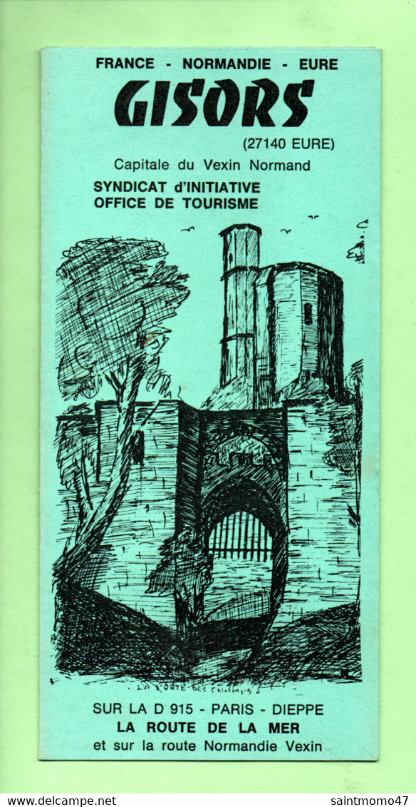 DÉPLIANT . 27 - GISORS . CAPITALE DU VEXIN NORMAND . BERNOUVILLE, BAZINCOURT, SANCOURT, GUERNY, VESLY - Réf. N°316F - - Other & Unclassified