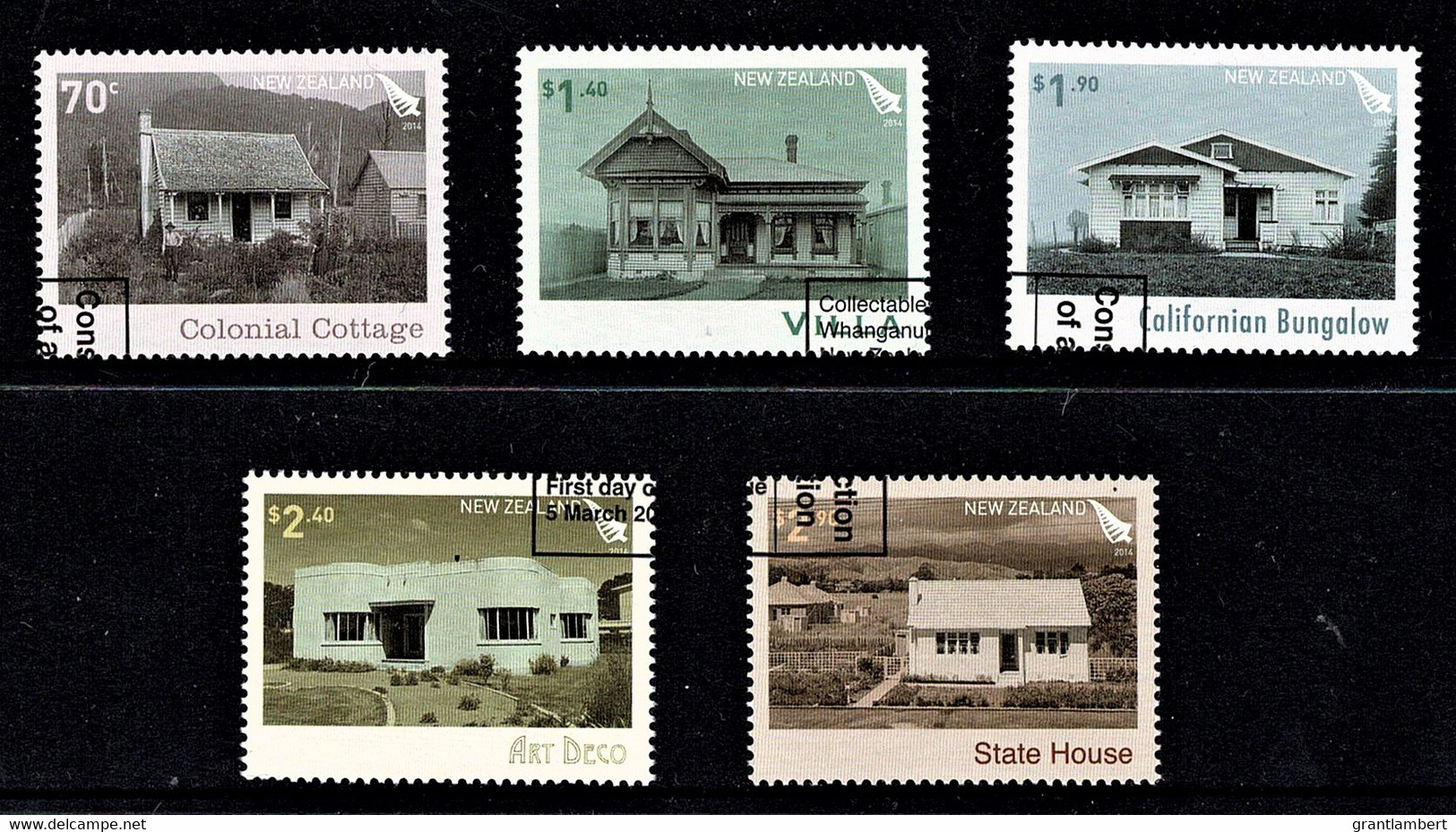New Zealand 2014 Construction Of A Nation Set Of 5 Used - Gebruikt