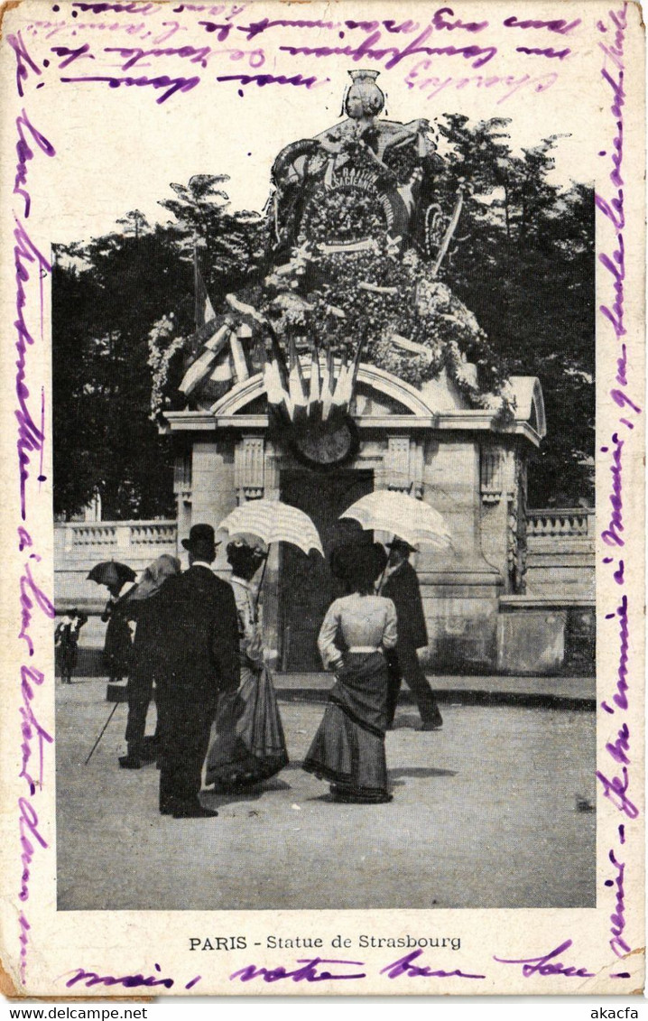 CPA PARIS 8e - Statue De STRASBOURG (362880) - Statues