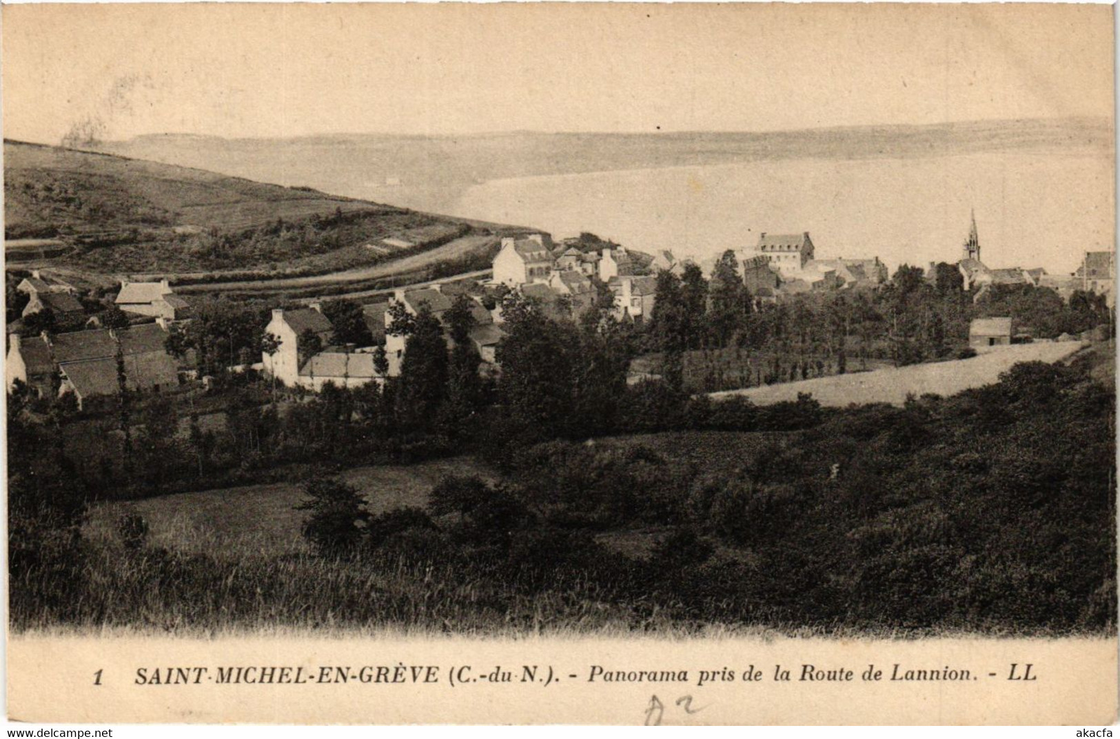 CPA St-MICHEL-en-GREVE - Panorama Pris De La Route De LANNION (381375) - Saint-Michel-en-Grève