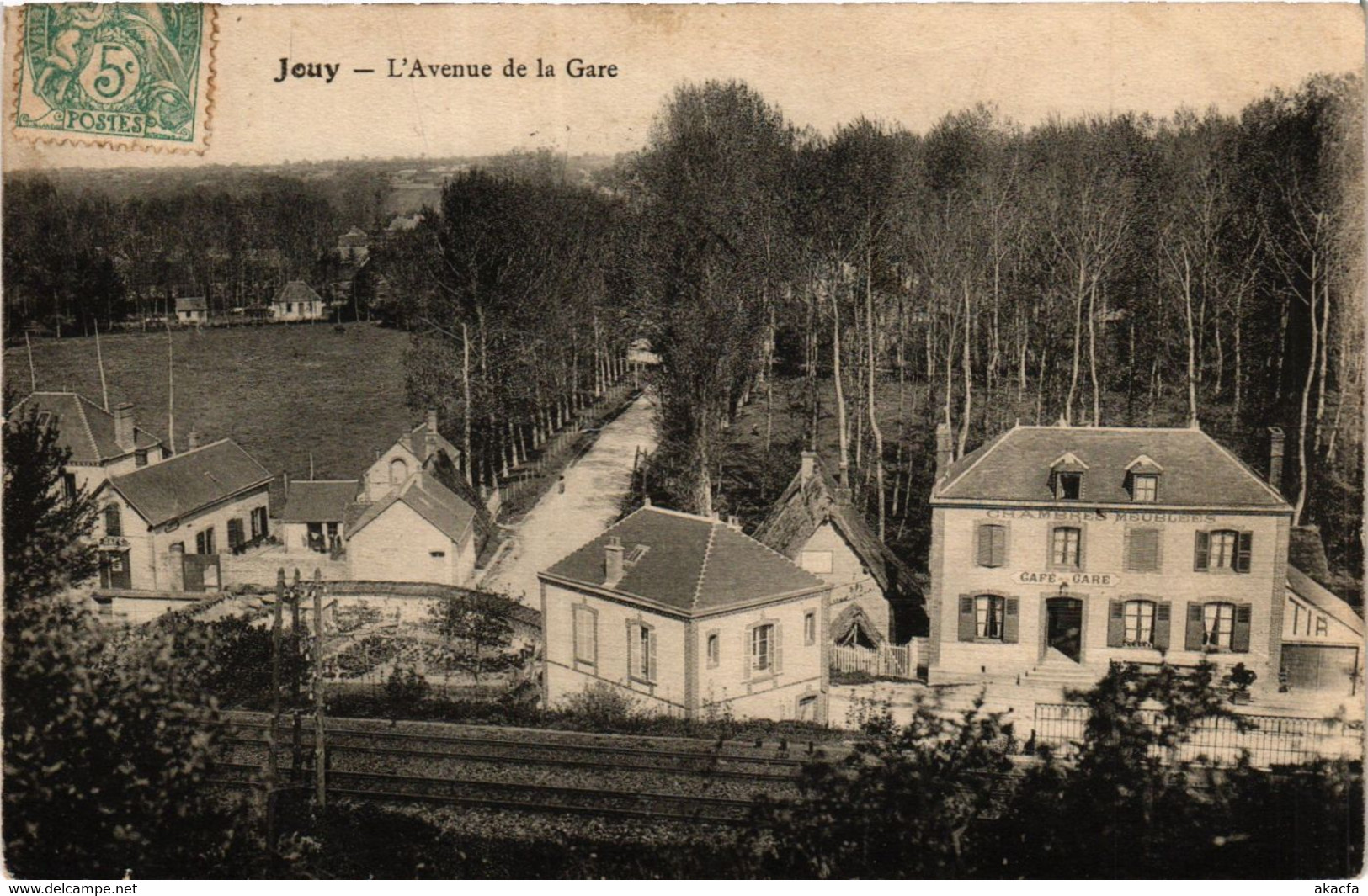 CPA JOUY - L'Avenue De La Gare (385714) - Jouy